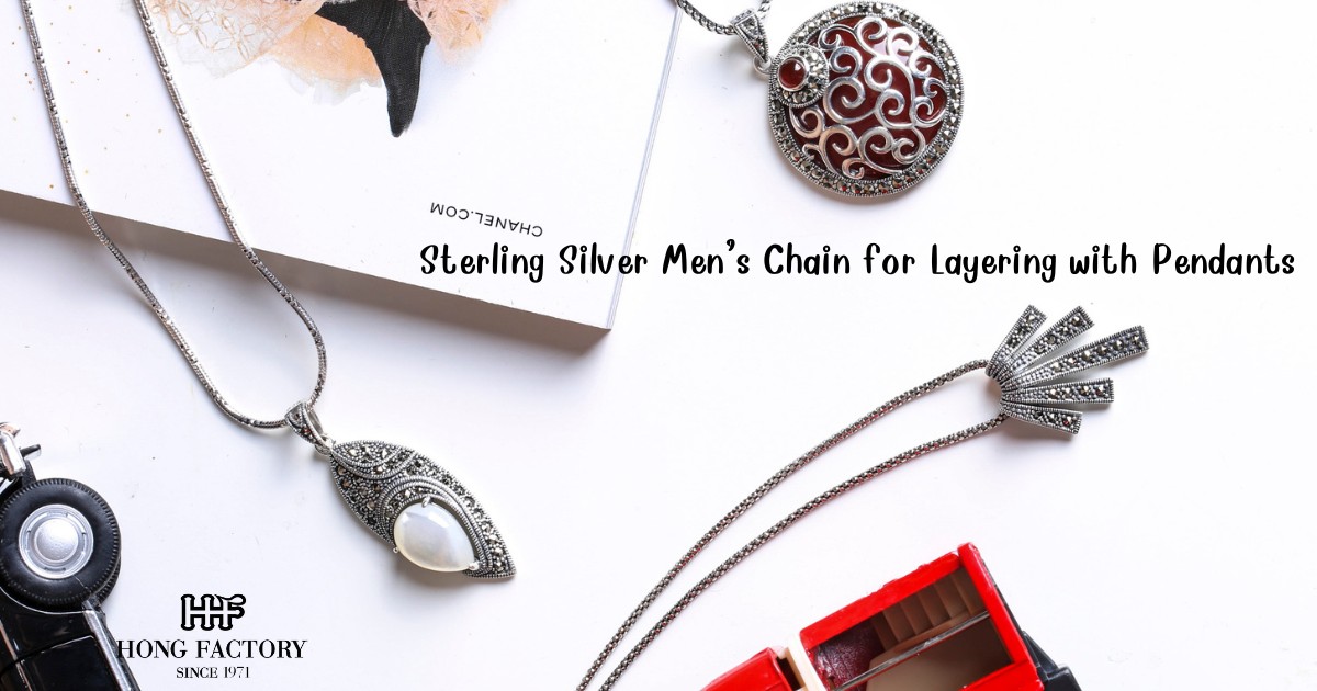 Sterling Silver Men’s Chain for Layering with Pendants