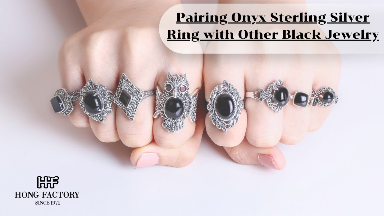 Pairing Onyx Sterling Silver Ring with Other Black Jewelry