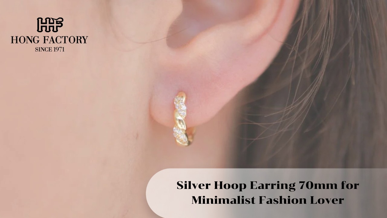 Silver Hoop Earring 70mm for Minimalist Fashion Lover