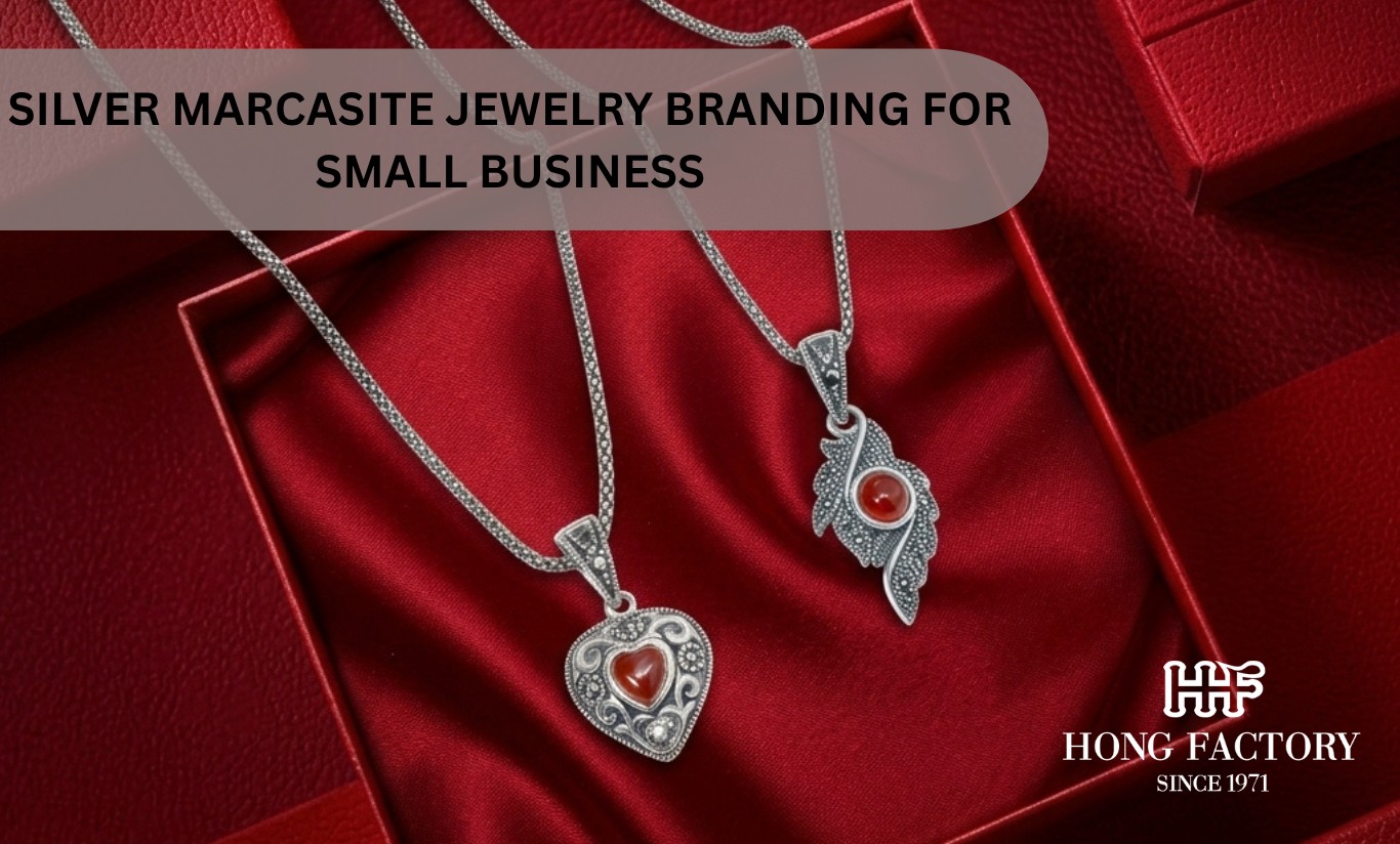 Silver Marcasite Jewelry Branding for Small Business